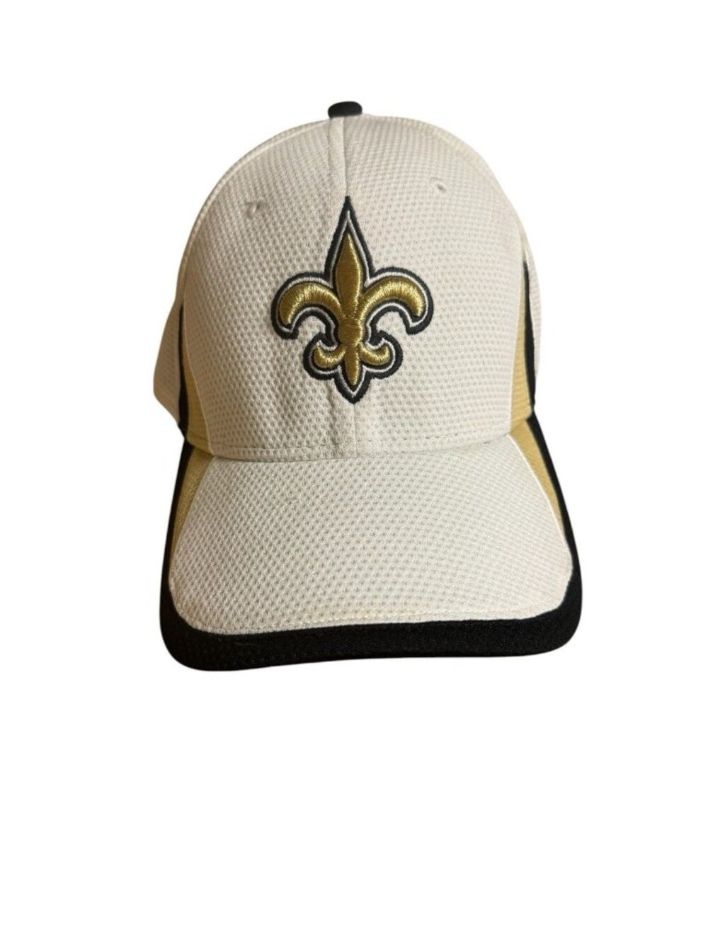 New Era Saints NFL 39THIRTY Hat S/M Black Gold Stretch Fit Cap